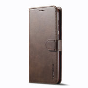For Samsung Galaxy S25 5G LC.IMEEKE Calf Texture Leather Phone Case(Coffee)