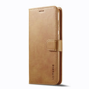 For Samsung Galaxy S25 5G LC.IMEEKE Calf Texture Leather Phone Case(Brown)
