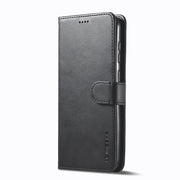 For Samsung Galaxy S25+ 5G LC.IMEEKE Calf Texture Leather Phone Case(Black)