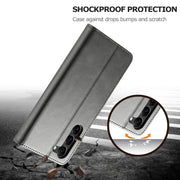 For Samsung Galaxy S25+ 5G LC.IMEEKE Calf Texture Leather Phone Case(Grey)