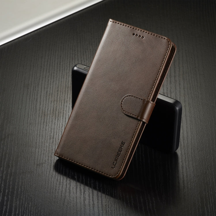 For Samsung Galaxy S25+ 5G LC.IMEEKE Calf Texture Leather Phone Case(Coffee)