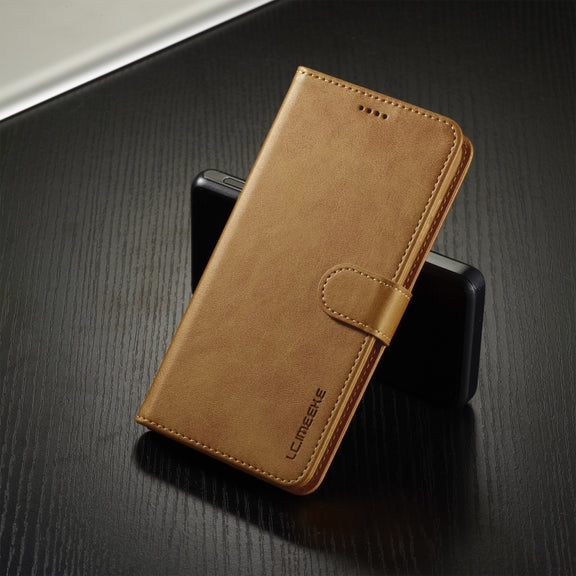 For Samsung Galaxy S25+ 5G LC.IMEEKE Calf Texture Leather Phone Case(Brown)