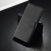 For Samsung Galaxy S25 Ultra 5G LC.IMEEKE Calf Texture Leather Phone Case(Black)