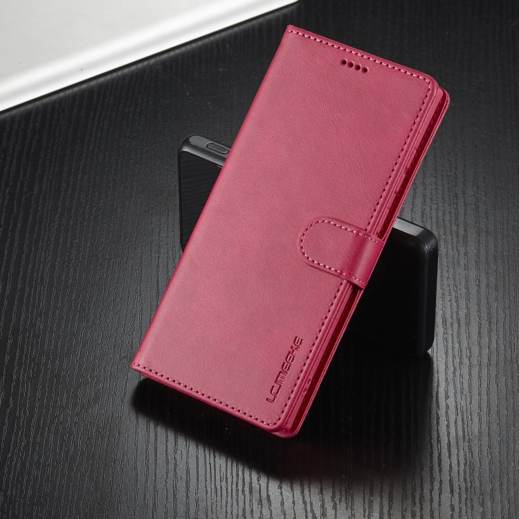 For Samsung Galaxy S25 Ultra 5G LC.IMEEKE Calf Texture Leather Phone Case(Red)
