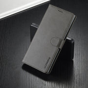 For Samsung Galaxy S25 Ultra 5G LC.IMEEKE Calf Texture Leather Phone Case(Grey)