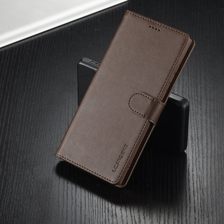 For Samsung Galaxy S25 Ultra 5G LC.IMEEKE Calf Texture Leather Phone Case(Coffee)