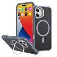 For iPhone 16 Plus Rainbow Series Skin Feel MagSafe Lens Holder Phone Case(Grey) - iPhone 16 Plus Cases by PMC TechLife | Online Shopping South Africa | PMC TechLife | Buy Now Pay Later Mobicred