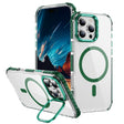 For iPhone 16 Pro Rainbow Series Transparent MagSafe Lens Holder Phone Case(Green) - iPhone 16 Pro Cases by PMC TechLife | Online Shopping South Africa | PMC TechLife | Buy Now Pay Later Mobicred