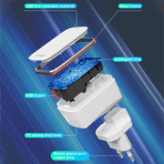 LDNIO A1204Q QC3.0 18W USB Fast Charger with 1m USB to USB-C / Type-C Cable, Plug Type:EU Plug(White Gold)