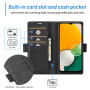 For Samsung Galaxy S24 FE 5G LC.IMEEKE Skin-friendly Card Slots Leather Phone Case(Black)
