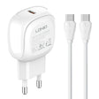 LDNIO A1206C PD27W USB-C / Type-C Fast Charger with 1m Type-C Cable, Plug Type:EU Plug(White) - free shipping - PMC TechLife - Order now!