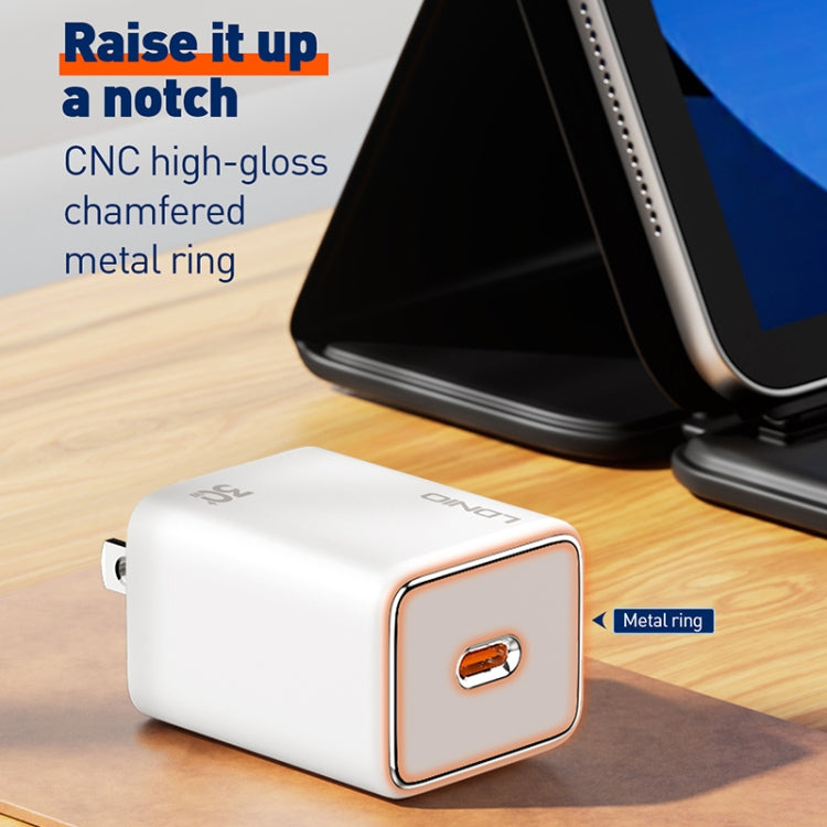LDNIO A1508C PD30W USB-C / Type-C Fast Charger with 1m 8 Pin Cable(White)