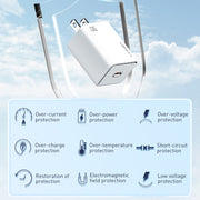 LDNIO A1508C PD30W USB-C / Type-C Fast Charger with 1m Type-C Cable(White)