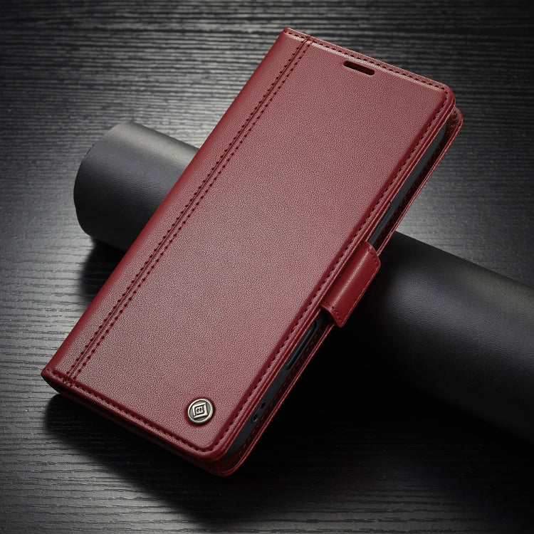 For iPhone 16 LC.IMEEKE Skin-friendly Card Slots Leather Phone Case(Red)