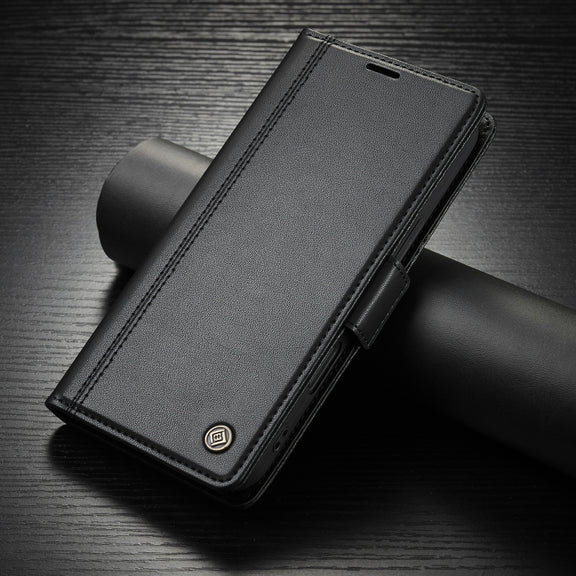 For iPhone 16 Plus LC.IMEEKE Skin-friendly Card Slots Leather Phone Case(Black)