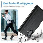 For iPhone 16 Plus LC.IMEEKE Skin-friendly Card Slots Leather Phone Case(Black)