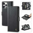 For iPhone 16 Pro LC.IMEEKE Skin-friendly Card Slots Leather Phone Case(Black) - iPhone 16 Pro Cases by LC.IMEEKE | Online Shopping South Africa | PMC TechLife | Buy Now Pay Later Mobicred