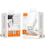 LDNIO A4610C PD65W Dual USB-C / Type-C + Dual USB Fast Charger, Cable Length: 1.5m, Plug Type:US Plug(White)