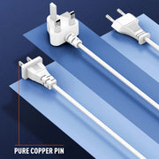 LDNIO A4610C PD65W Dual USB-C / Type-C + Dual USB Fast Charger, Cable Length: 1.5m, Plug Type:US Plug(White)