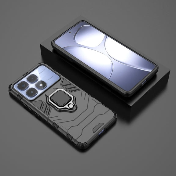 For Redmi K70 Ultra Global Shockproof PC + TPU Holder Phone Case(Black)