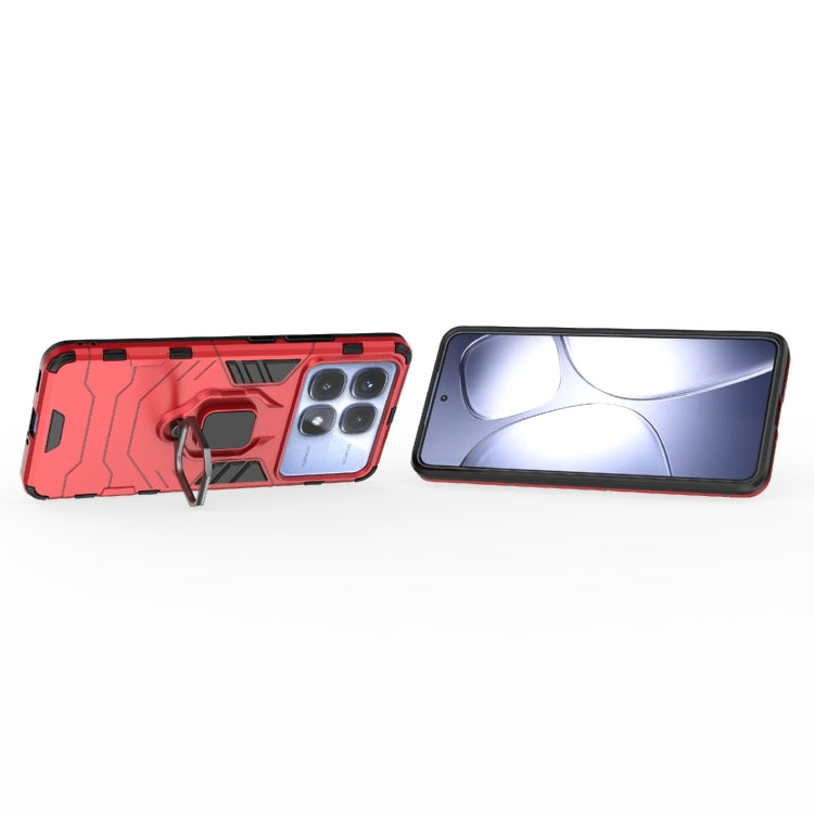 For Redmi K70 Ultra Global Shockproof PC + TPU Holder Phone Case(Red)