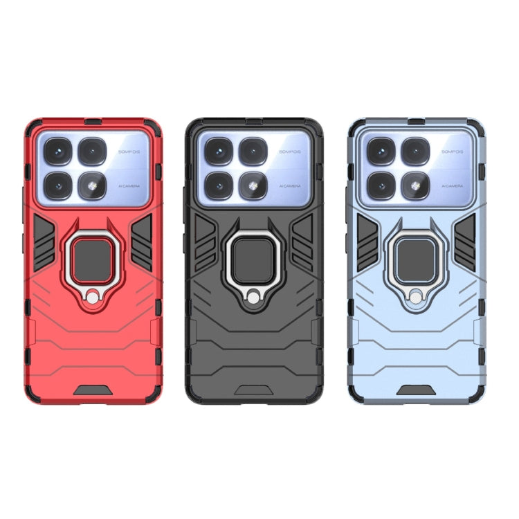 For Redmi K70 Ultra Global Shockproof PC + TPU Holder Phone Case(Red)