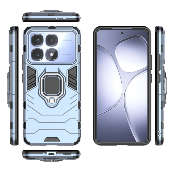 For Redmi K70 Ultra Global Shockproof PC + TPU Holder Phone Case(Navy Blue)