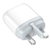 LDNIO Q229 QC3.0 / PD20W USB + Type-C Fast Charger with 1m USB to Micro USB Cable, Plug Type:UK Plug(White)