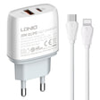 LDNIO Q229 QC3.0 / PD20W USB + Type-C Fast Charger with 1m Type-C to 8 Pin Cable, Plug Type:EU Plug(White) - free shipping - PMC TechLife - Order now!