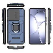 For Redmi K70 Ultra Global Sliding Camshield TPU + PC Shockproof Phone Case with Holder(Blue)