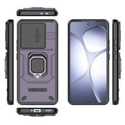 For Redmi K70 Ultra Global Sliding Camshield TPU + PC Shockproof Phone Case with Holder(Purple)