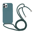 For iPhone 16 Pro Candy Colors TPU Protective Phone Case with Lanyard (Dark Green) - iPhone 16 Pro Cases by PMC TechLife | Online Shopping South Africa | PMC TechLife | Buy Now Pay Later Mobicred