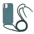 For iPhone 16 Plus Candy Colors TPU Protective Phone Case with Lanyard(Dark Green) - iPhone 16 Plus Cases by PMC TechLife | Online Shopping South Africa | PMC TechLife | Buy Now Pay Later Mobicred