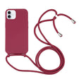 For iPhone 16 Candy Colors TPU Protective Phone Case with Lanyard(Red) - iPhone 16 Cases by PMC TechLife | Online Shopping South Africa | PMC TechLife | Buy Now Pay Later Mobicred