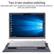 For Microsoft Surface Book 3 / 2 15 inch PU Leather Laptop Protective Case with Screen Stand(Dark Blue)