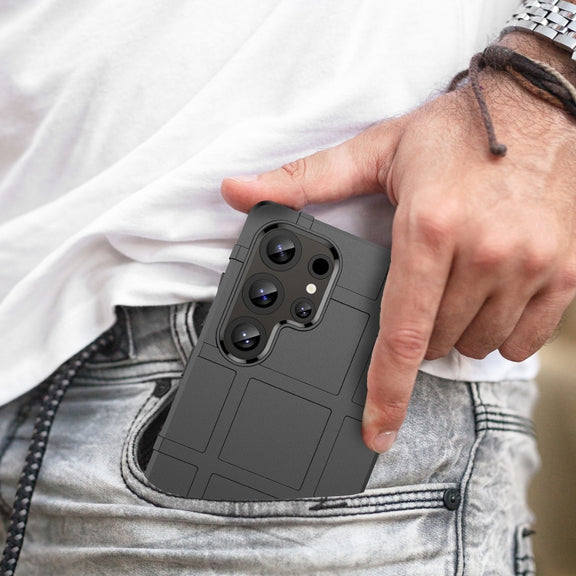 For Samsung Galaxy S25 Ultra 5G Full Coverage Shockproof TPU Phone Case(Black)