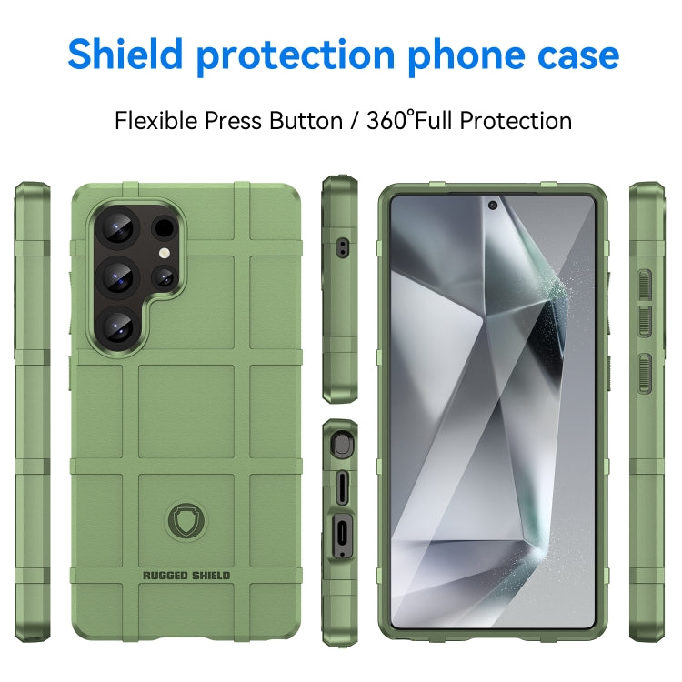 For Samsung Galaxy S25 Ultra 5G Full Coverage Shockproof TPU Phone Case(Green)