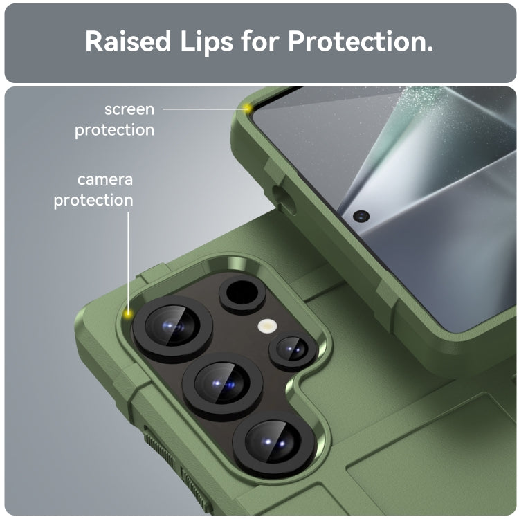 For Samsung Galaxy S25 Ultra 5G Full Coverage Shockproof TPU Phone Case(Green)