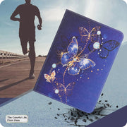 For Lenovo Tab M11 / Xiaoxin Pad 11 2024 Colored Drawing Leather Tablet Case(Purple Butterfly)