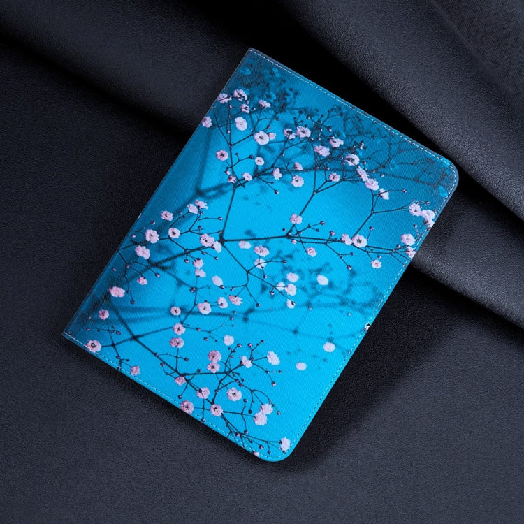 For Lenovo Tab M11 / Xiaoxin Pad 11 2024 Colored Drawing Leather Tablet Case(Plum Blossom)