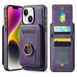 For iPhone 14 DG.MING K1 MagSafe Detachable Wallet RFID Back Cover Phone Case(Purple) - free shipping - PMC TechLife - Order now!