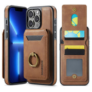 For iPhone 13 Pro Max DG.MING K1 MagSafe Detachable Wallet RFID Back Cover Phone Case(Brown)