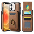 For iPhone 12 DG.MING K1 MagSafe Detachable Wallet RFID Back Cover Phone Case(Brown) - iPhone 12 / 12 Pro Cases by DG.MING | Online Shopping South Africa | PMC TechLife | Buy Now Pay Later Mobicred