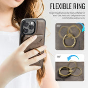 For iPhone 12 Pro Max DG.MING K1 MagSafe Detachable Wallet RFID Back Cover Phone Case(Coffee)