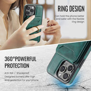 For iPhone 12 Pro DG.MING K1 MagSafe Detachable Wallet RFID Back Cover Phone Case(Green)
