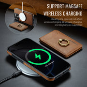 For iPhone 16 Pro Max DG.MING K1 MagSafe Detachable Wallet RFID Back Cover Phone Case(Brown)