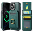 For iPhone 16 Pro Max MAGKING K1 MagSafe Detachable Wallet RFID Back Cover Phone Case(Green) - free shipping - PMC Jewellery - Order now!
