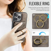 For iPhone 16 Pro DG.MING K1 MagSafe Detachable Wallet RFID Back Cover Phone Case(Coffee)