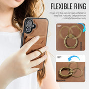 For iPhone 16 Plus DG.MING K1 MagSafe Detachable Wallet RFID Back Cover Phone Case(Brown)