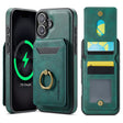 For iPhone 16 Plus DG.MING K1 MagSafe Detachable Wallet RFID Back Cover Phone Case(Green) - free shipping - PMC Jewellery - Order now!